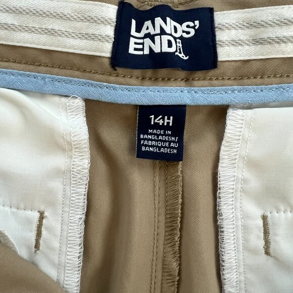 NWOT - Lands End 14H Husky Active Performance Boys Chino Pants - Khaki - Picture 8 of 8